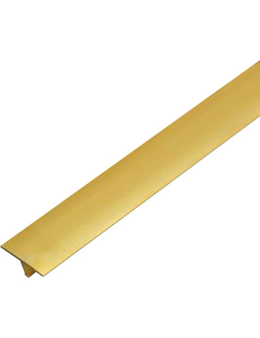 02-BJ- x 014-12.5 ALUM. FLOOR TRIM GOLD 12.5 MM