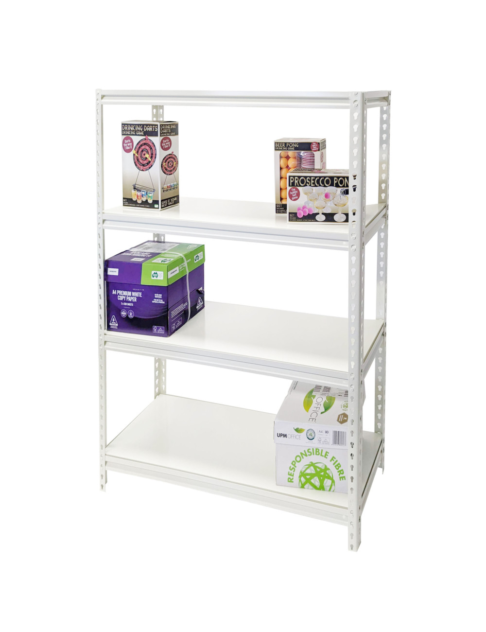 BOLTLESS STEEL SHELF 4 LEVELS CREAM