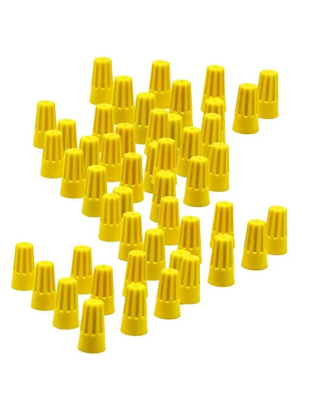 JAS P74 SPIRAL END CONNECTOR YELLOW 50PCS
