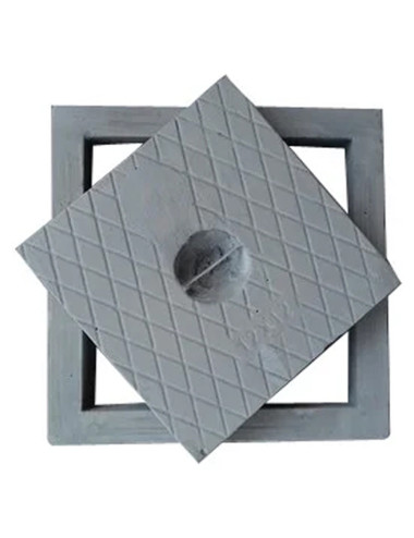 MANHOLE IRON GREY 50 CM x 50 CM