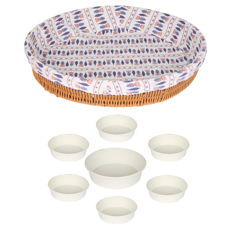 Round Rattan Breakfast Tray 40Cm - Assorted Colours