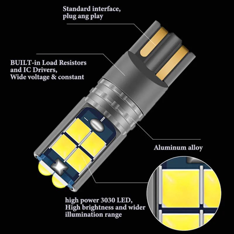 T10-3030-65MD-W LED CAR BULB
