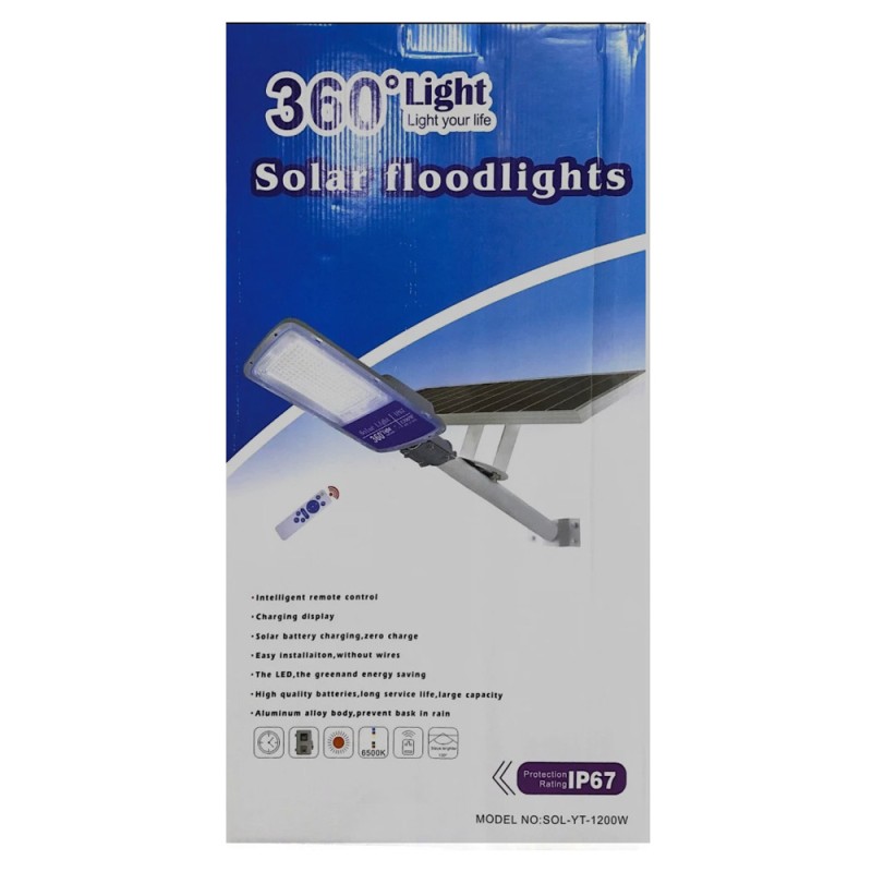 SOL-YT-1200W كشاف طريق طاقة شمسية 1200 وات