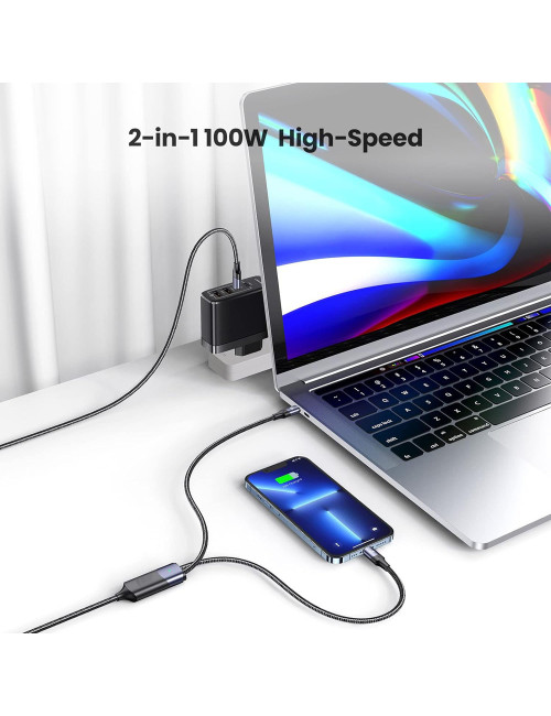 GO-DES GD-UC803 2 IN 1 TYPE C CHARGING CABLE