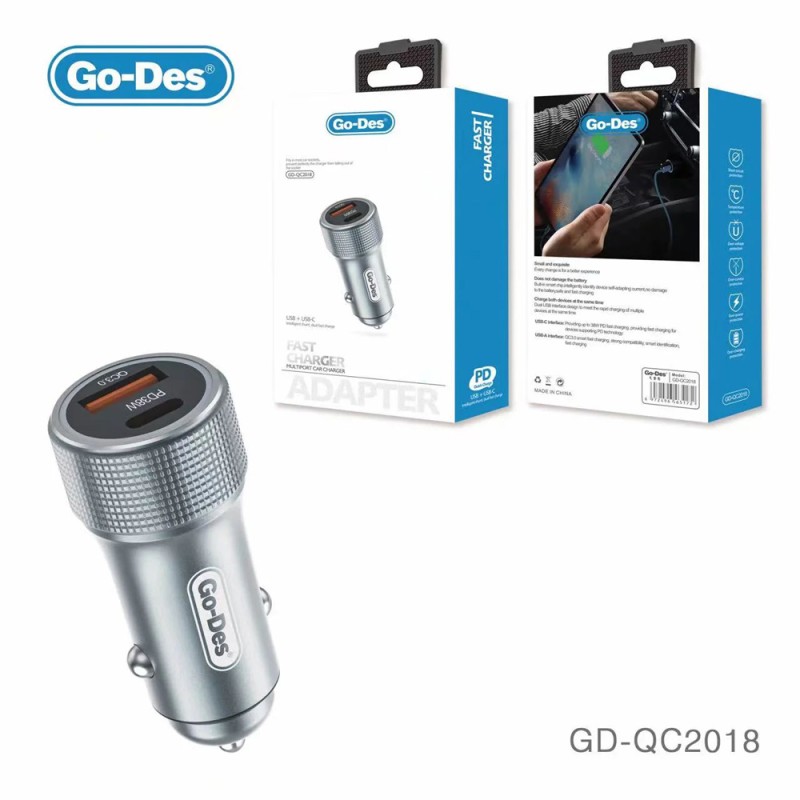 GO-DES GD-QC2018 1T.C 1USB ولاعة سيارة