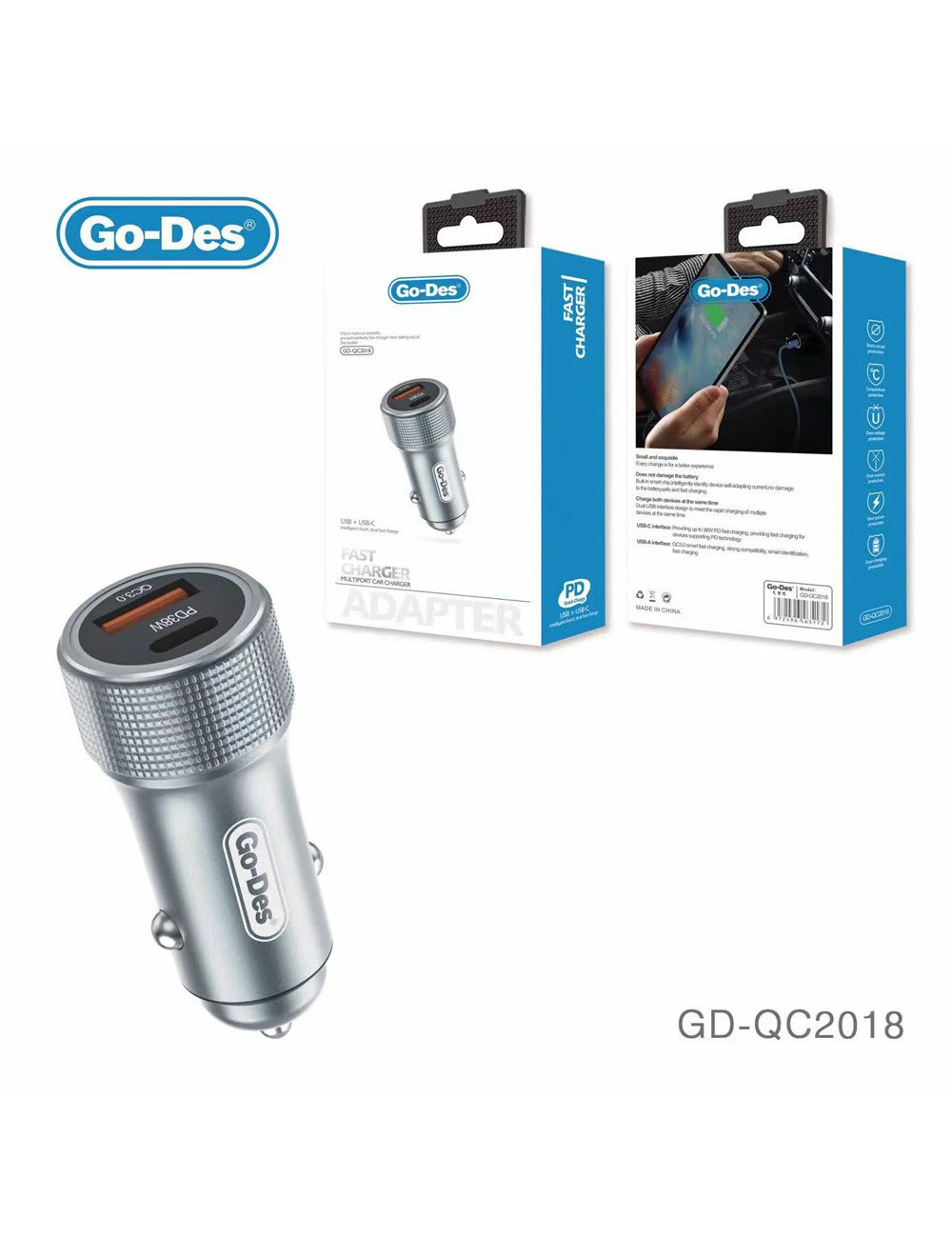 GO-DES GD-QC2018 1T.C 1USB