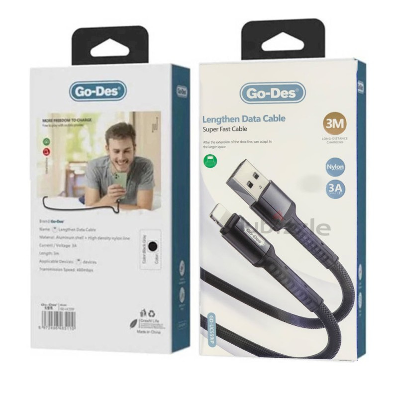 GO-DES GD-UC559TC USB TO T.C كيبل شحن