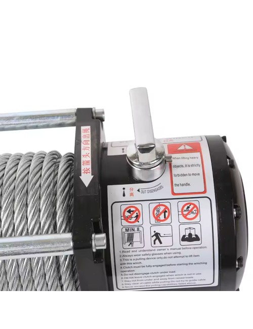 ELECTRIC CAR WINCH 12/24V HORIZONTAL TRACTION 2722KG AND VERTICLE LIFTING WEIGHT 100KG