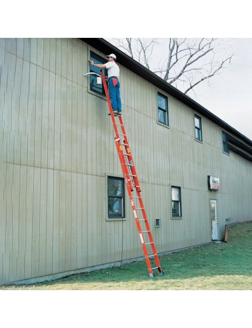 527187 FIBER GLASS LADDER WITH ROPE ORRANGE