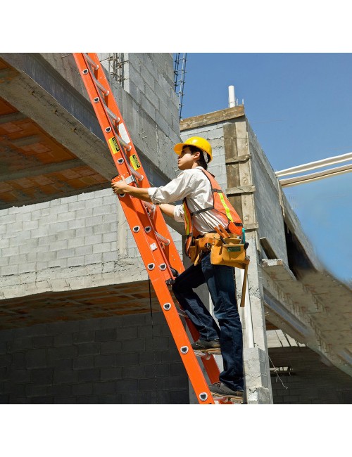 527187 FIBER GLASS LADDER WITH ROPE ORRANGE