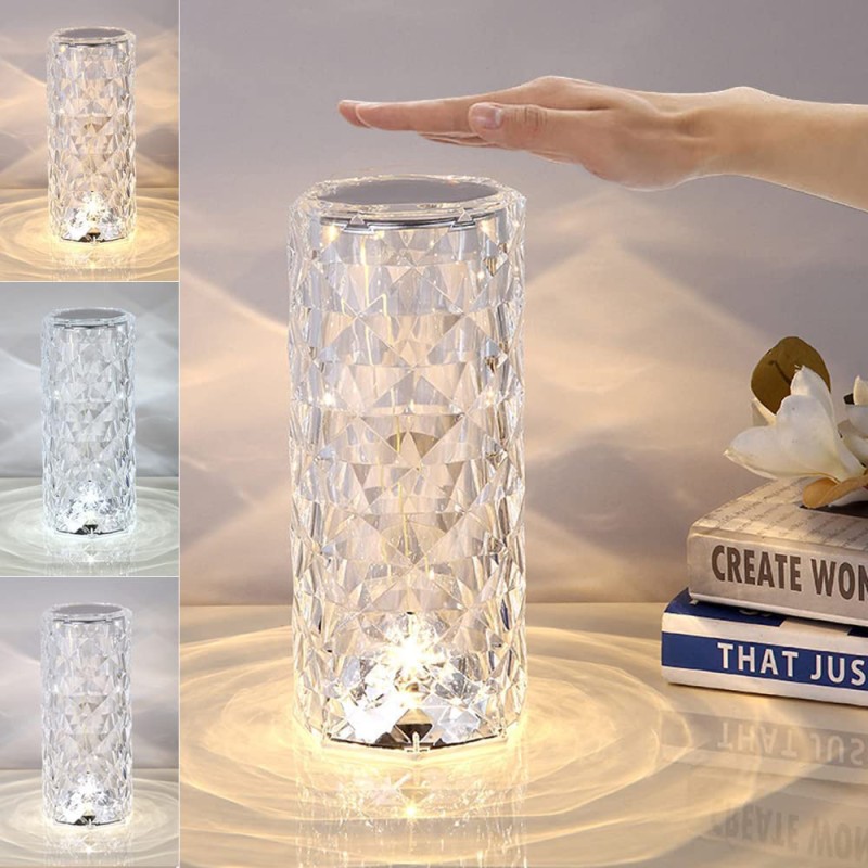 EL21046-P CRYSTAL TABLE LAMP