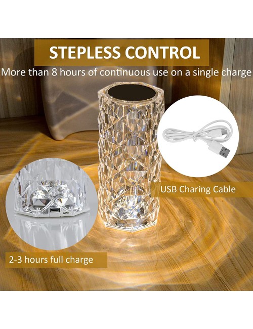 EL21046-P CRYSTAL TABLE LAMP
