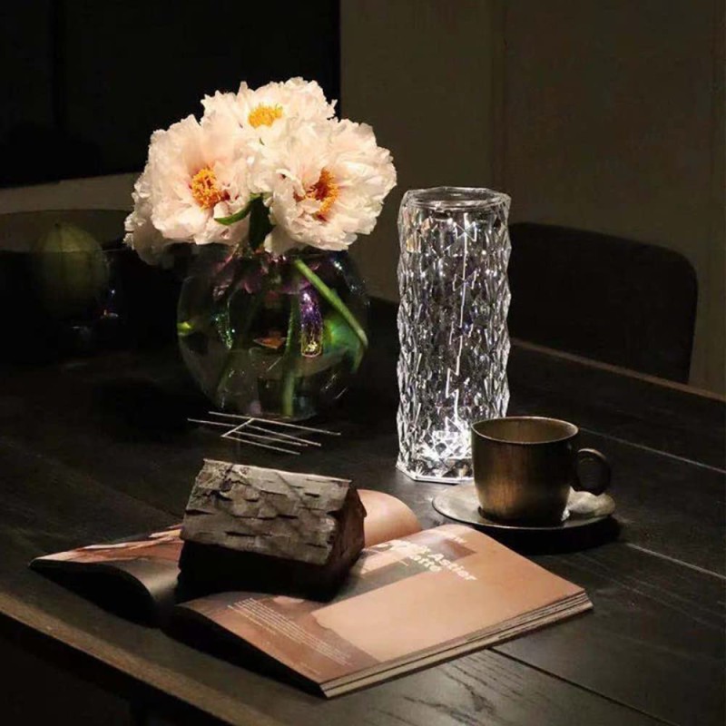 EL21046-P CRYSTAL TABLE LAMP