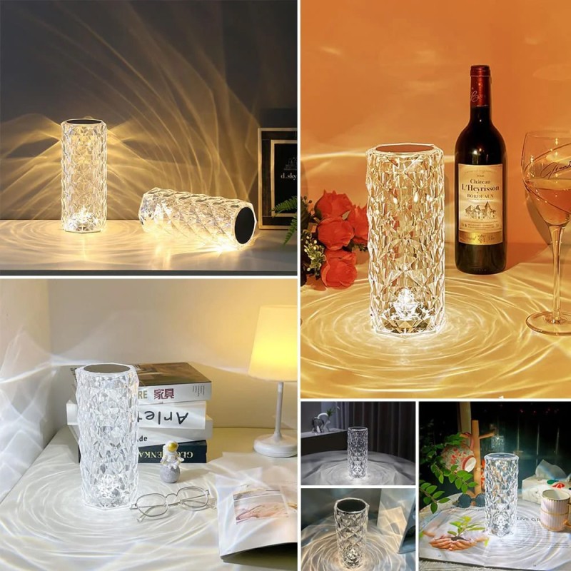 EL21046-P CRYSTAL TABLE LAMP