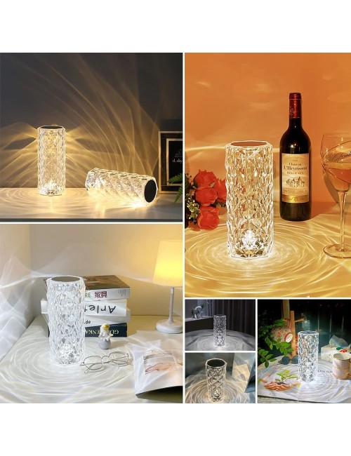 EL21046-P CRYSTAL TABLE LAMP