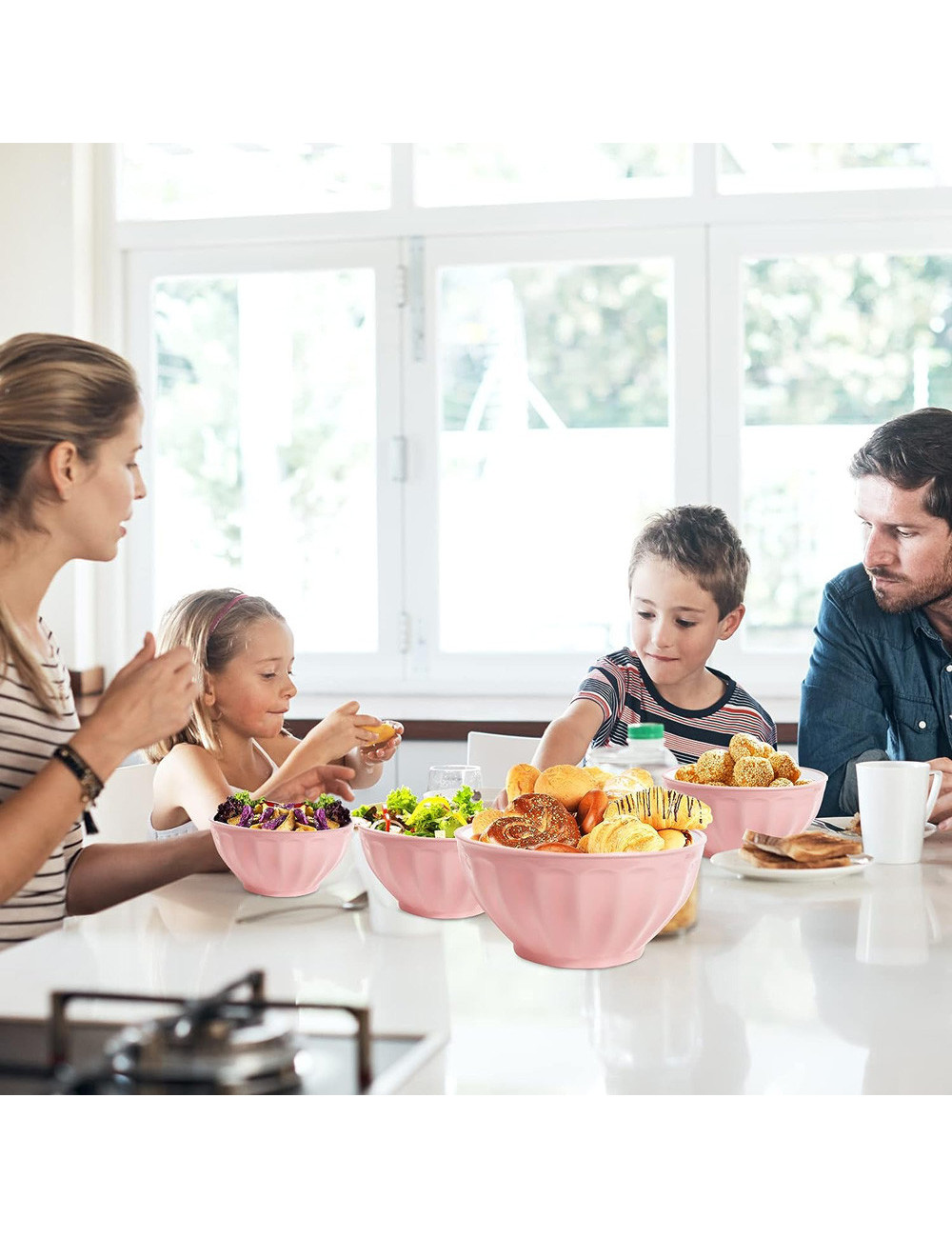 8167 PLASTIC BOWL 4 PICES SET