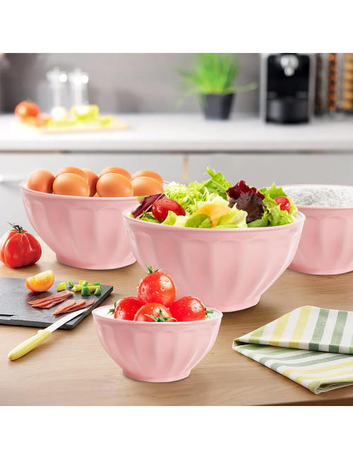 8167 PLASTIC BOWL 4 PICES SET