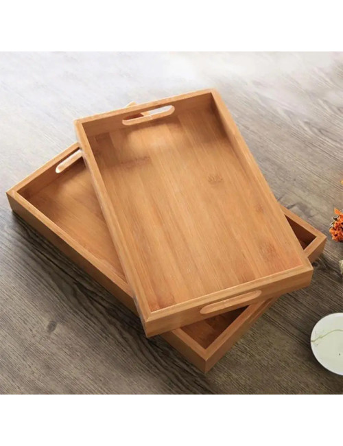 WOODEN BAMBOO TRAY 3 PICES SET