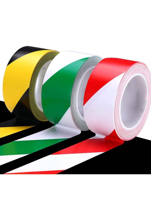 PVC WARNING TAPE GREEN/WHITE A