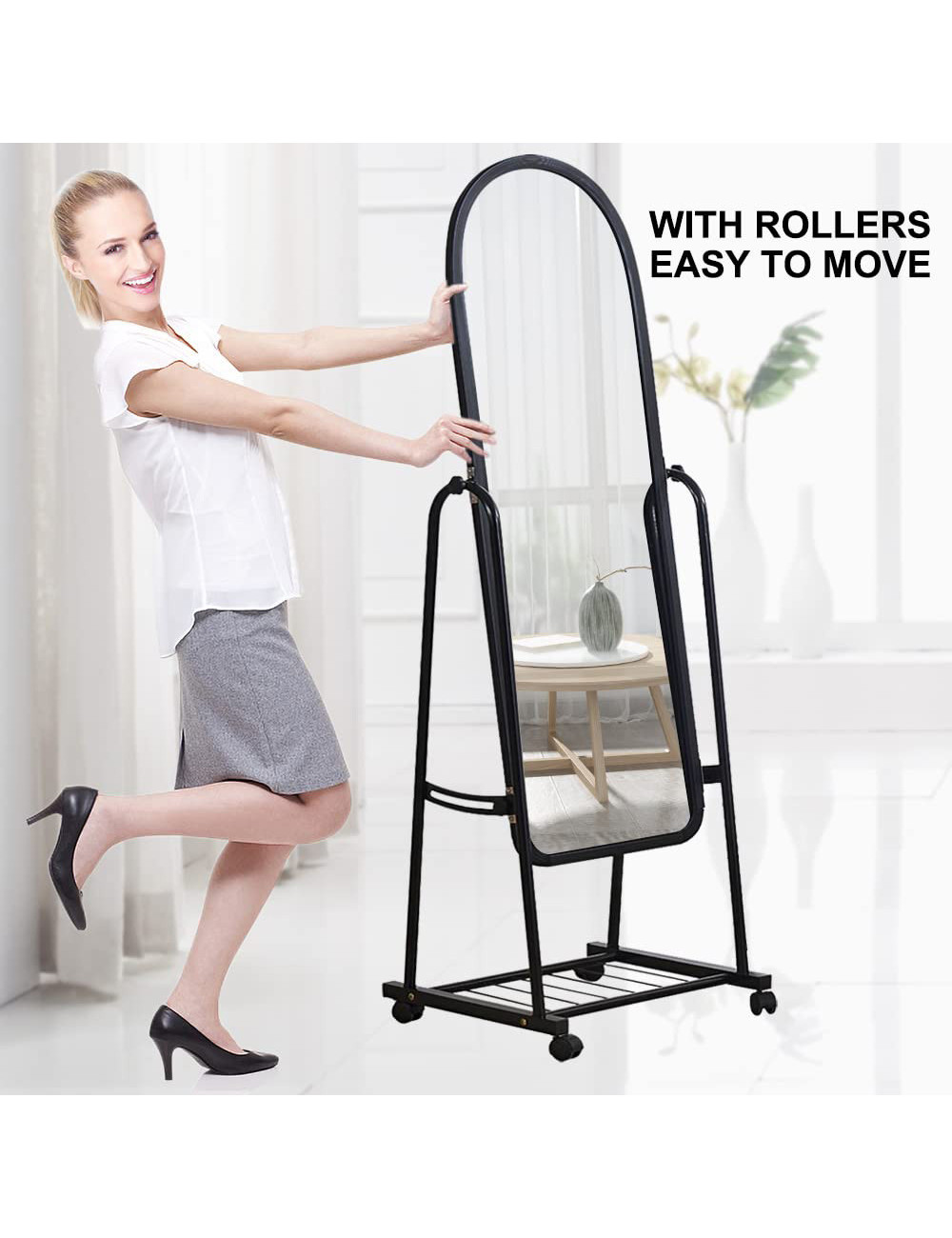 DECORATIVE MIRROR WITH STAND 35x120