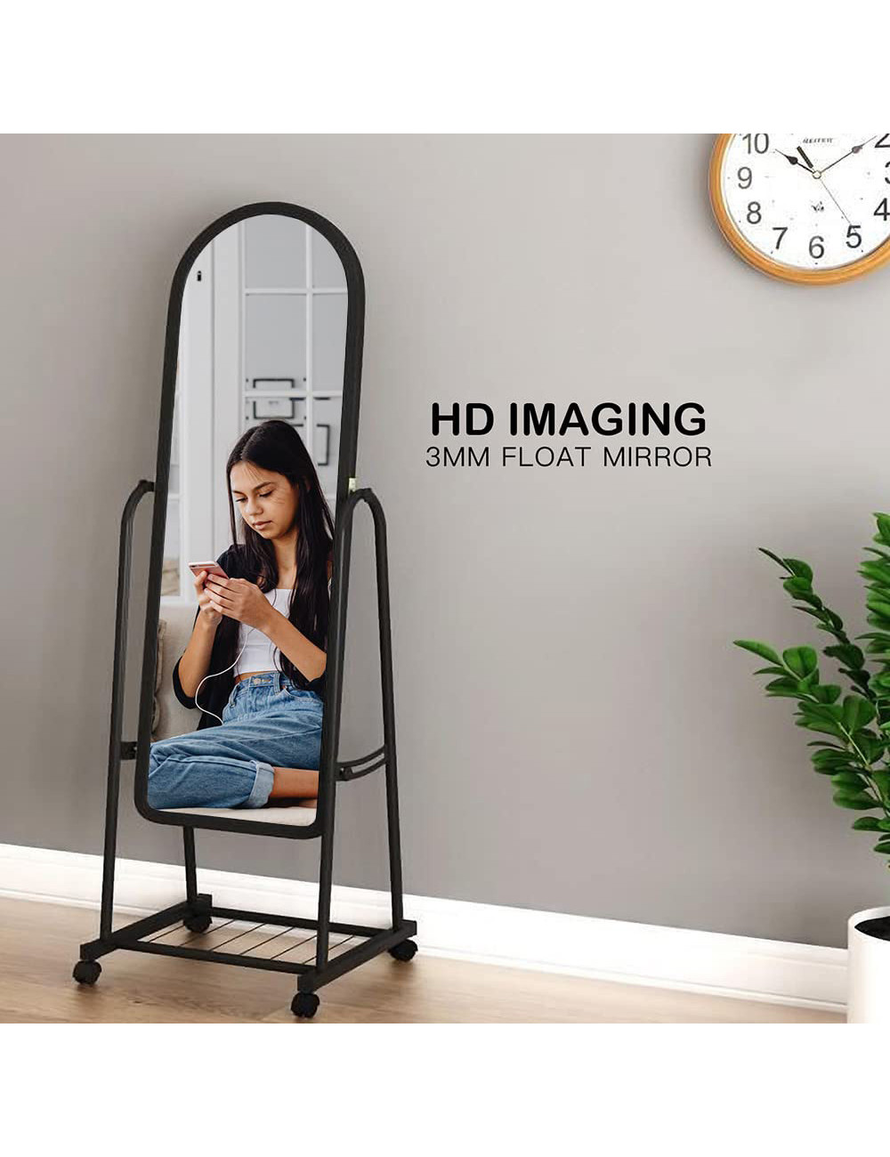 DECORATIVE MIRROR WITH STAND 35x120