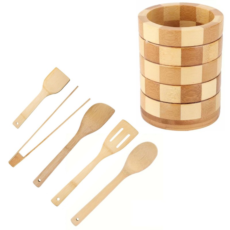 WOODEN SPONE 6 PICES SET