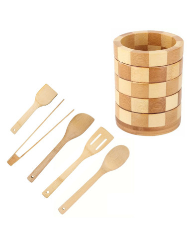WOODEN SPONE 6 PICES SET