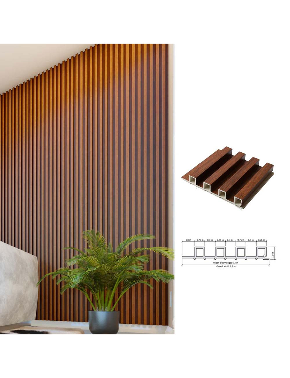 8042 INDOOR WALL PANEL 15CM x 2.90 MTR