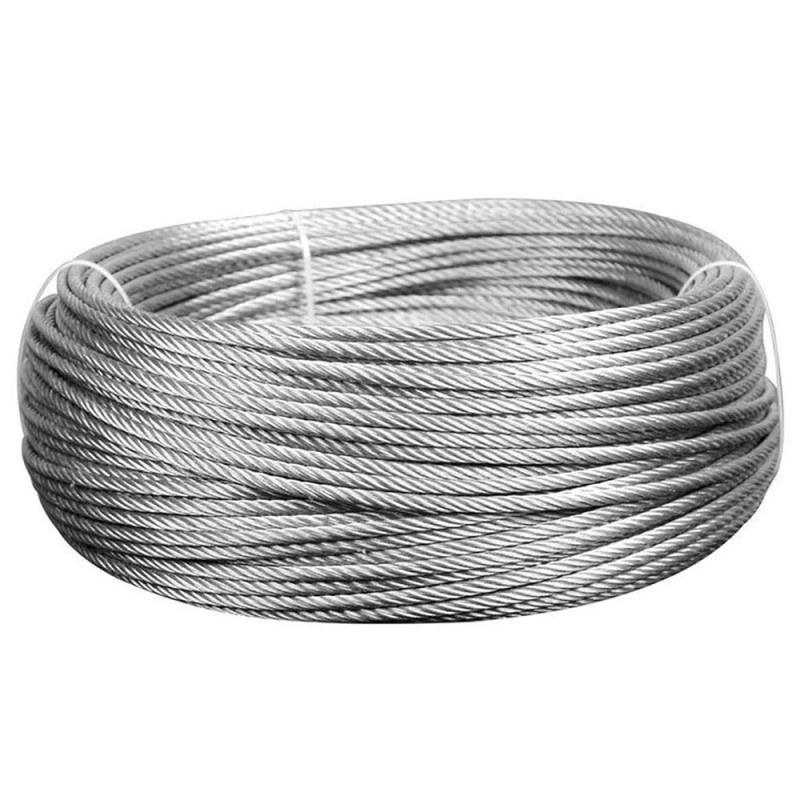 GALV STEEL WIRE ROPE ( 7×19) 4 MM × 300 MTR