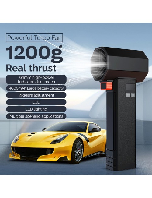 TF64 RECHARGABLE VIOLENT TURBOFAN WITH LED LAMP