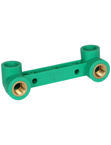 PVC SOCKET 16CM MIXER WITH BRASS CHORME,3/4" 1/2" GREEN