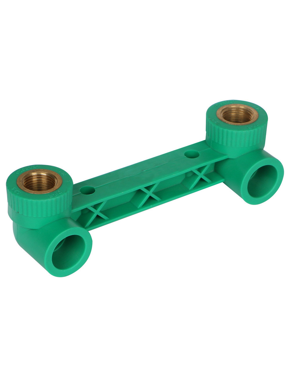 PVC SOCKET 16CM MIXER WITH BRASS CHORME,3/4" 1/2" GREEN