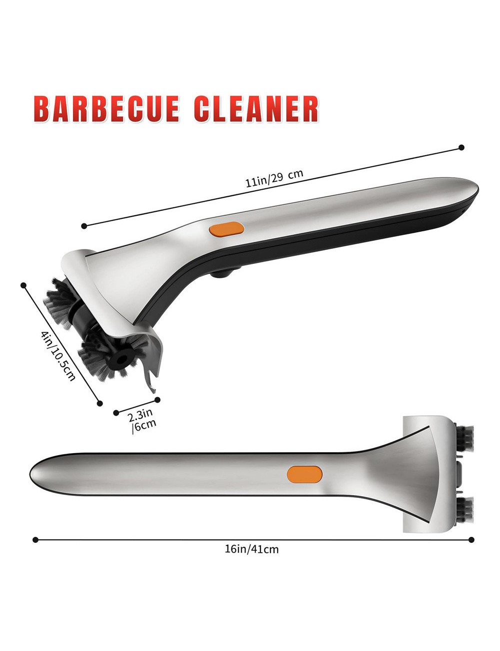 MOTORIZED GRILL CLEANING BRUSH WITH WATER STORAGE