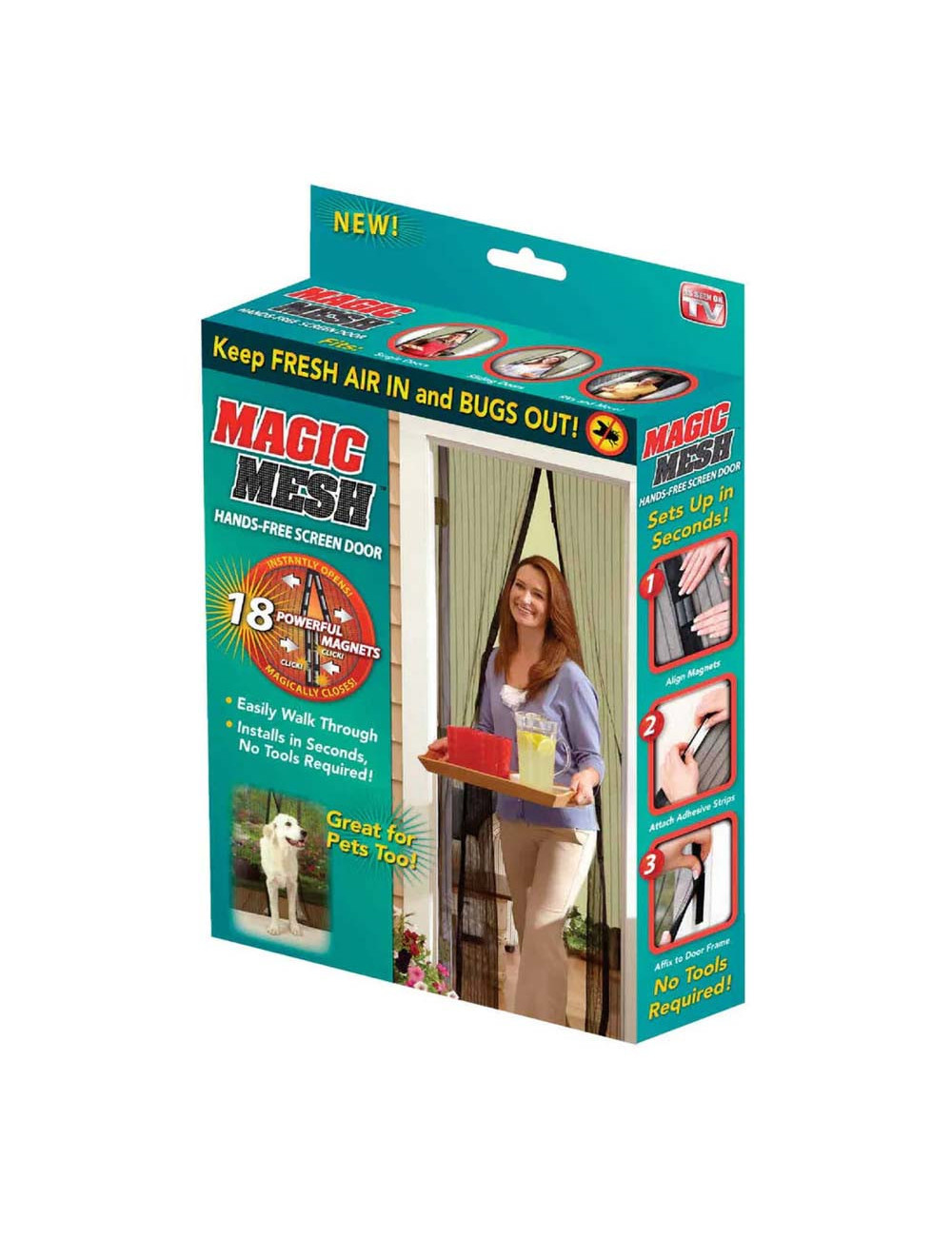 MAGIC MESH HANDS FREE DOOR 100CMx200CM MAGNATIC