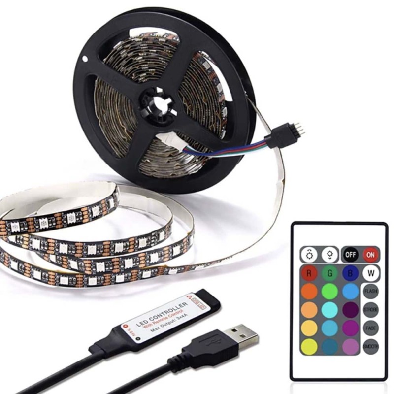 USB - LED روب لايت ملون 5 متر