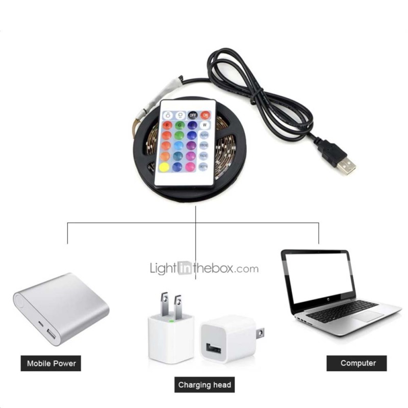 USB - LED روب لايت ملون 5 متر