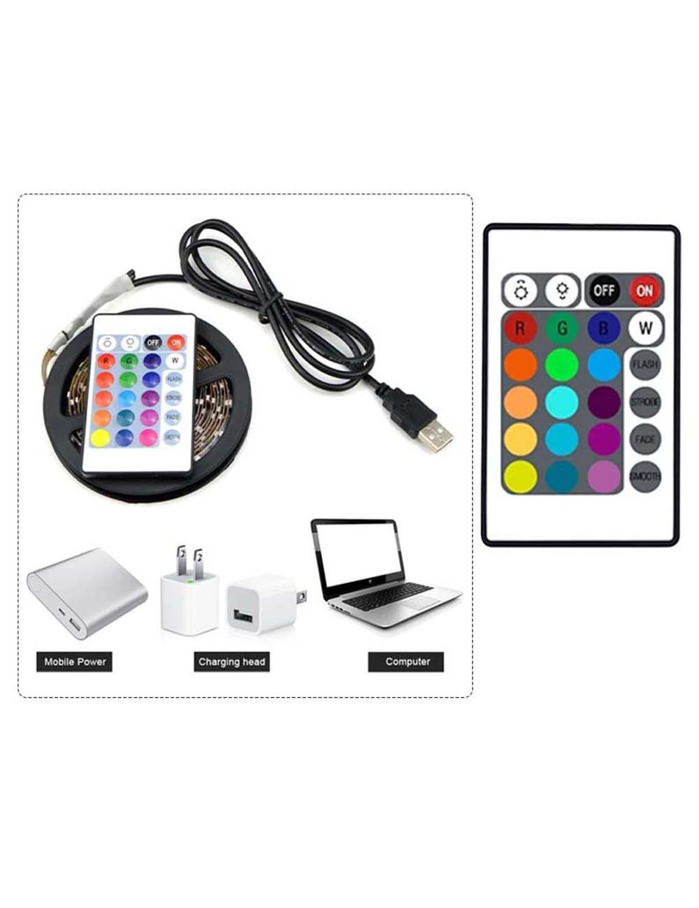 MULTI COLOUR USB TYPE LED ROPE LIGHT
