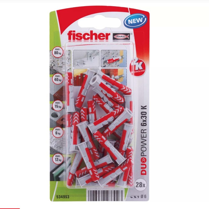 534993 FISHCHER DUOPOWER 6X30 K NV PLUG 28pcs