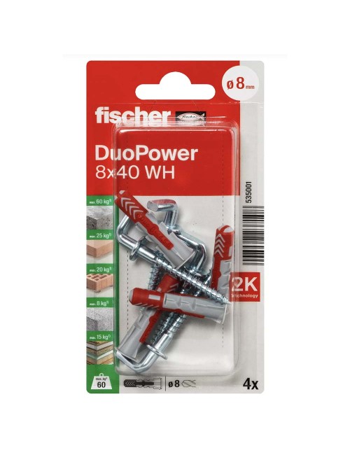 فيشر ديوباور مع برغي ال 8X40 WH K NV 4x(535001)