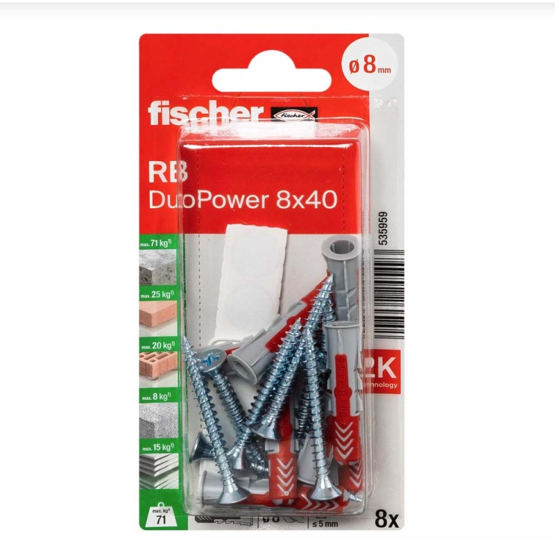 فيشر مع برغي طقم أرفف RB 8X40 K NV 8(535959)