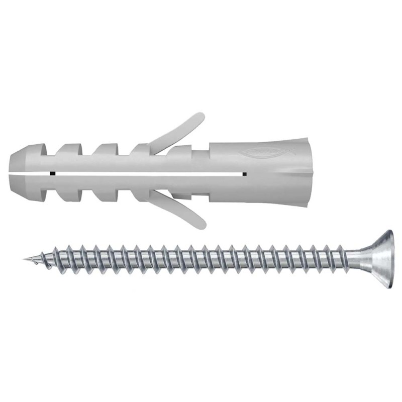 14922 FISHCHER BLISTER S-8 TLK PLUG + COUNTER SUNK SCREW 10PCS