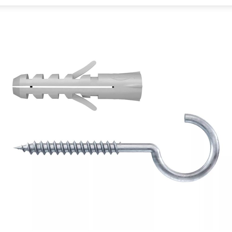 14889 FISHCHER BLISTER S-7 HAK PLUG + ROUND HOOK 6PCS