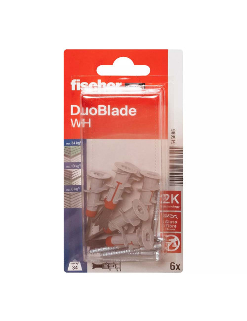 545685 FISHCHER DUOBLADE WH K NV PLUG + L HOOK 6PCS