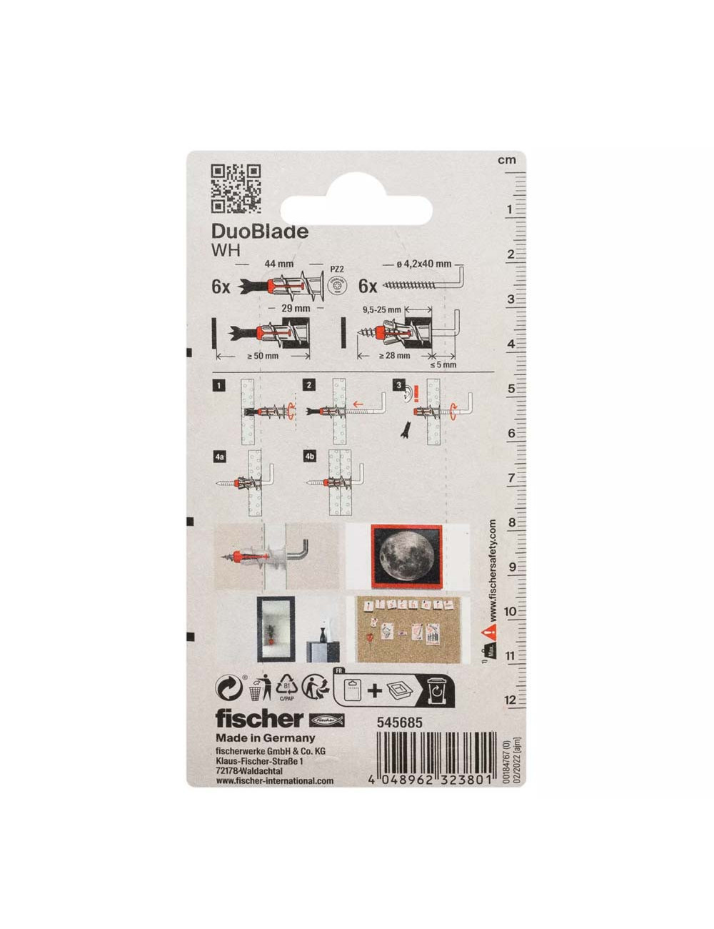 545685 FISHCHER DUOBLADE WH K NV PLUG + L HOOK 6PCS
