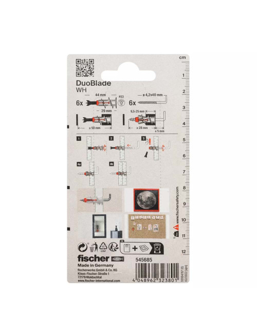 545685 FISHCHER DUOBLADE WH K NV PLUG + L HOOK 6PCS