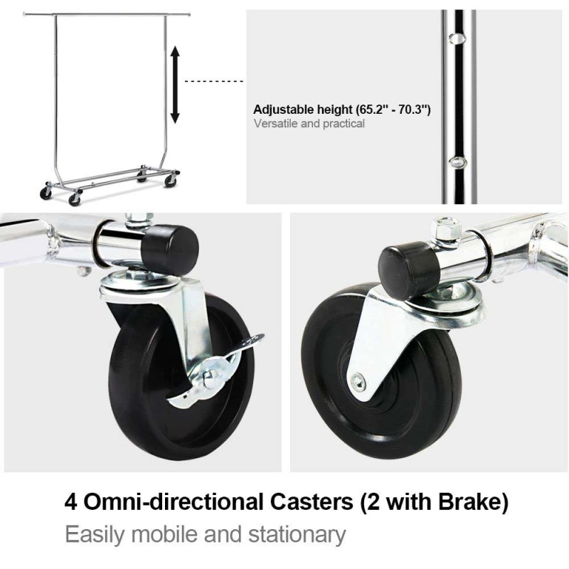 CM-44 علاقة ملابس تليسكوب L130-190 x W55 x H164-176