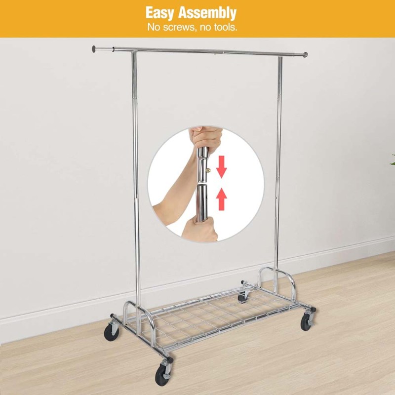 CM-45 TELESCOPIC CLOTHES HANGER L130-190 x W55 x H162-174