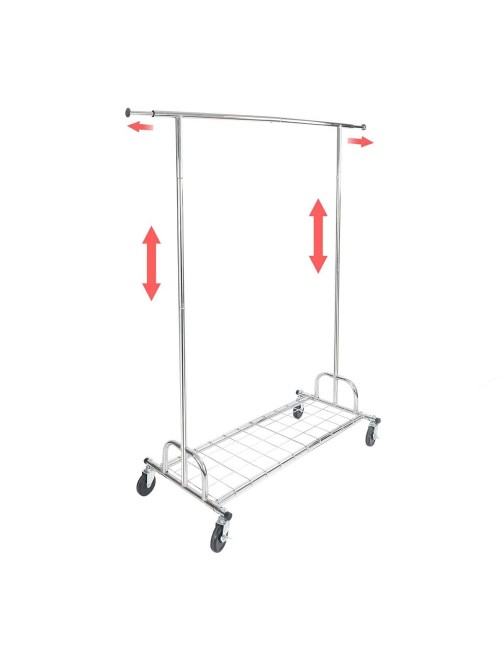 CM-45 TELESCOPIC CLOTHES HANGER L130-190 x W55 x H162-174