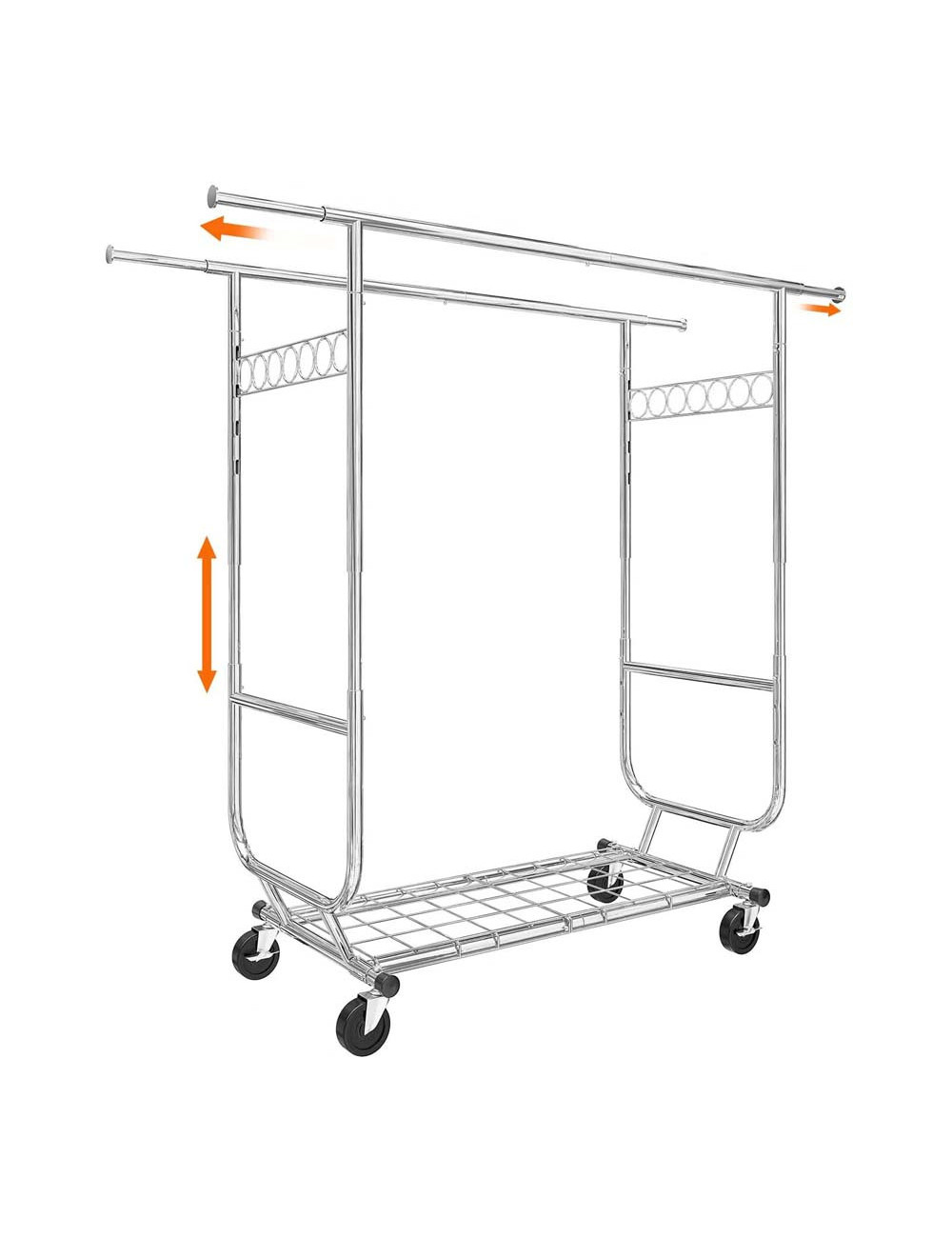 CM-46 TELESCOPIC CLOTHES HANGER L130-190 x W55 x H148-178