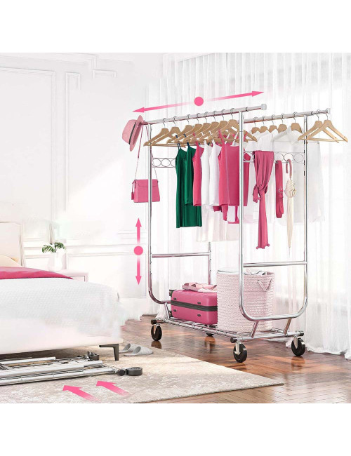 CM-46 TELESCOPIC CLOTHES HANGER L130-190 x W55 x H148-178